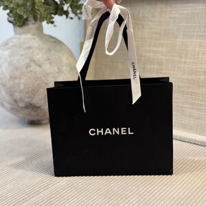 NEW Empty Chanel Gift Black Bag with Ribbon